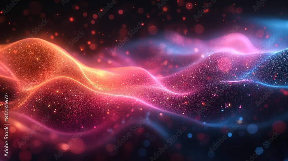Colorful Abstract Background With Bright Lights