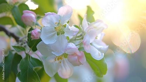 Amazing apple blossom stock photo