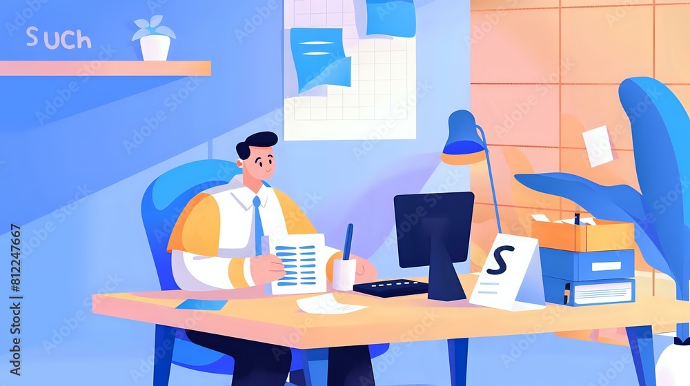 Tax Advisor Analyzing Financial Documents and Reviewing Tax Laws to Maximize Financial Outcomes in Office Space Tax Advisor Analyzing Financial Documents and Reviewing Tax Laws to Maximize Financial Outcomes in Office Space