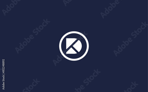 letter dk with circle logo icon design vector design template inspiration