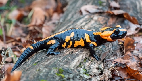 fire salamander in natural habitat