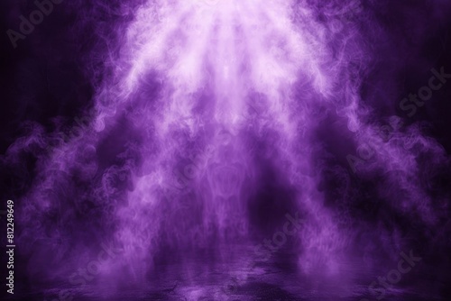 Enchanting abstract purple haze  smoky fog in mesmerizing purple mist background © Ilja