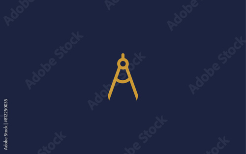 letter a with architect logo icon design vector design template inspiration