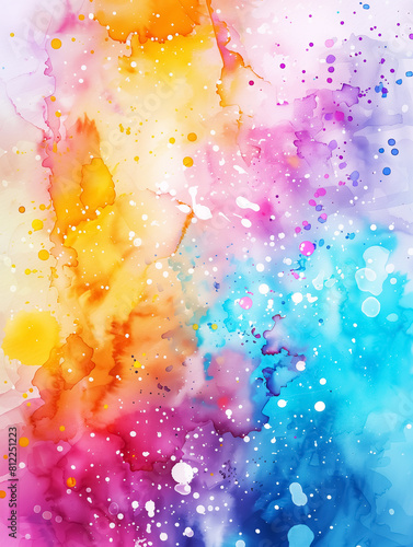 Abstract water color Background, watercolor splash and drops texture, colorful ink or paint pattern. Wall Art Design for Home Decor, 4K Wallpaper and Background for desktop, laptop, Computer, Tablet