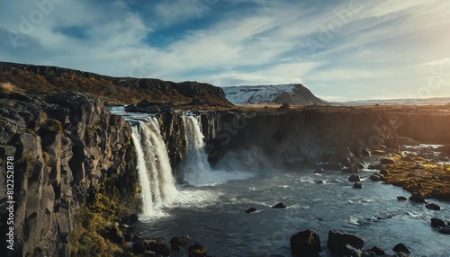 selfoss waterfall in north iceland