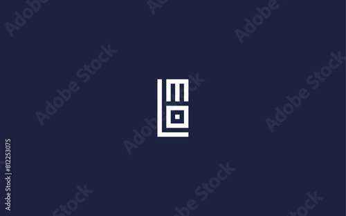 letter lmo with square logo icon design vector design template inspiration photo