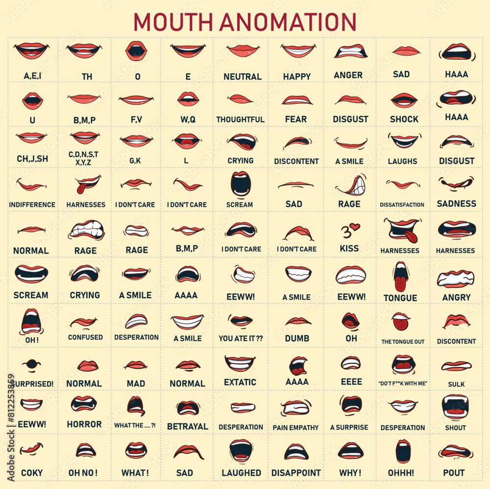 cartoon character talking mouth and lips expressions vector animations
cartoon character talking mouth and lips expressions vector animations