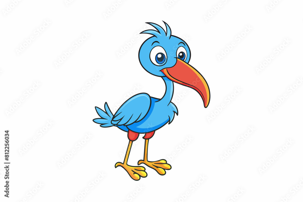 ibis bird cartoon vector illustration ibis bird cartoon vector illustration