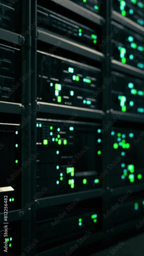 network server room with computers for digital tv ip communications network server room with computers for digital tv ip communications