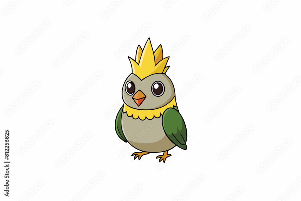 kinglet bird cartoon vector illustration kinglet bird cartoon vector illustration