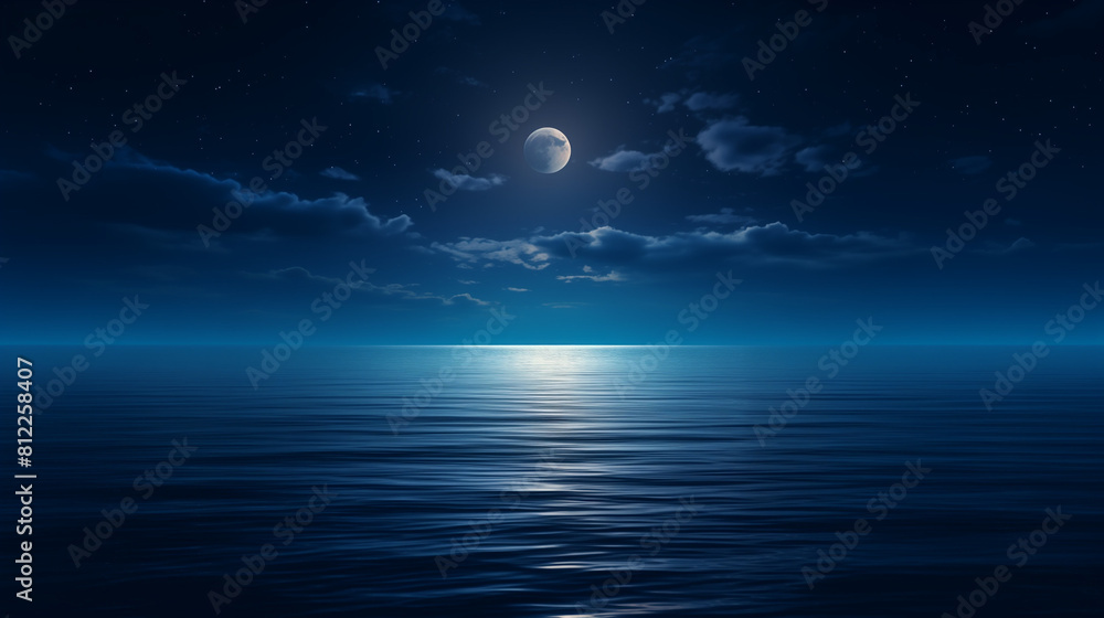 full moon over the sea full moon over the sea