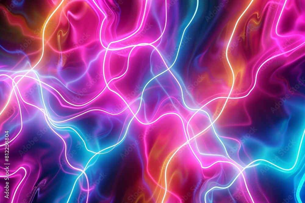 AI signals. 4k abstract looped bg. Multicolor flash of curved lines. Concept of neural network, artificial intelligence. Running neon lights like garland or lightnings. Luma matte AI signals. 4k abstract looped bg. Multicolor flash of curved lines. Concept of neural network, artificial intelligence. Running neon lights like garland or lightnings. Luma matte
