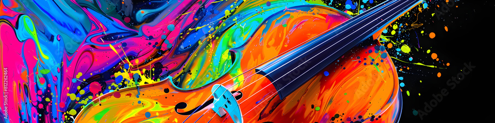 Cello in Bright Neon Colors Cello in Bright Neon Colors