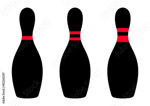 black bowling pin skittle