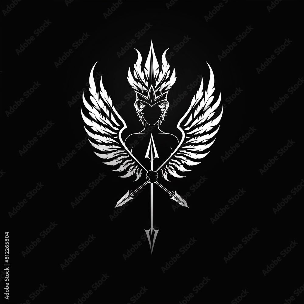 Create a minimal fantasy medieval logo of a tribe Create a minimal fantasy medieval logo of a tribe