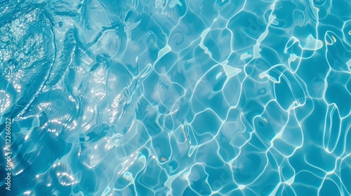 Top View Swimming Pool Bottom Water Caustics Background Stock Photo