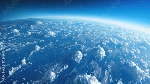 3D illustration of the Earth s atmosphere showcasing the protective ozone layer