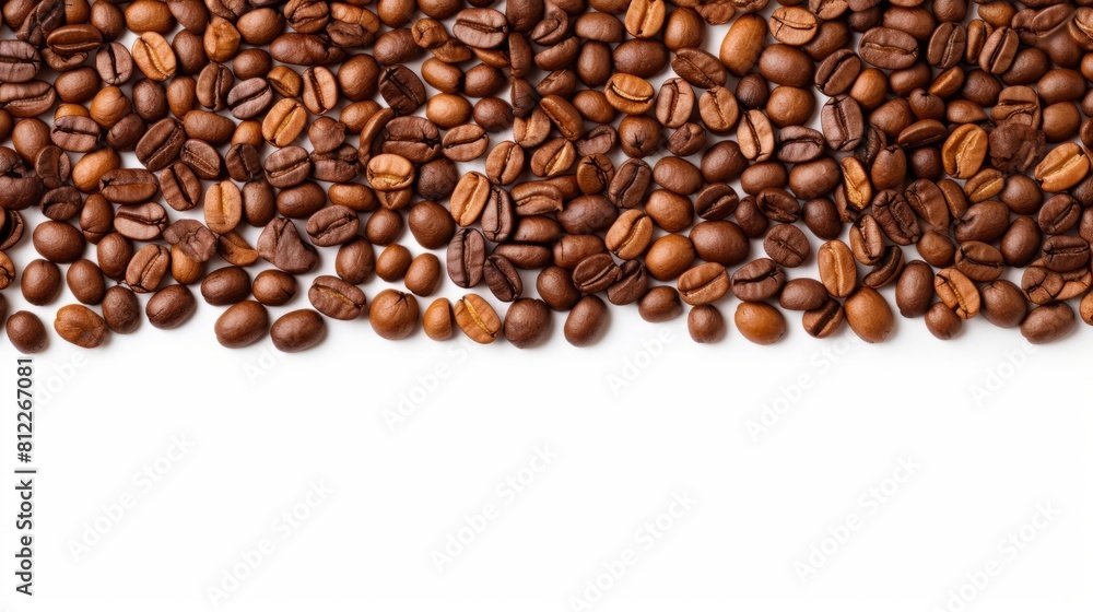 Fototapeta premium coffee beans isolated on white background