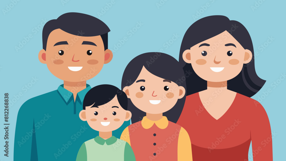asian happy family dad mom daughter and son tog cartoon vector illustration asian happy family dad mom daughter and son tog cartoon vector illustration