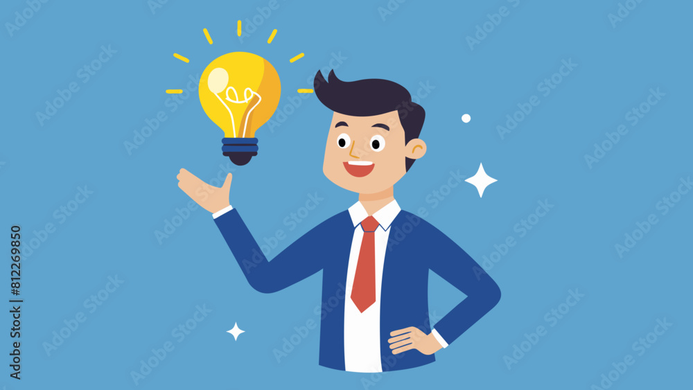 concept of a great idea man shows gesture cartoon vector illustration concept of a great idea man shows gesture cartoon vector illustration