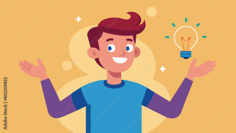 concept of a great idea man shows gesture cartoon vector illustration concept of a great idea man shows gesture cartoon vector illustration