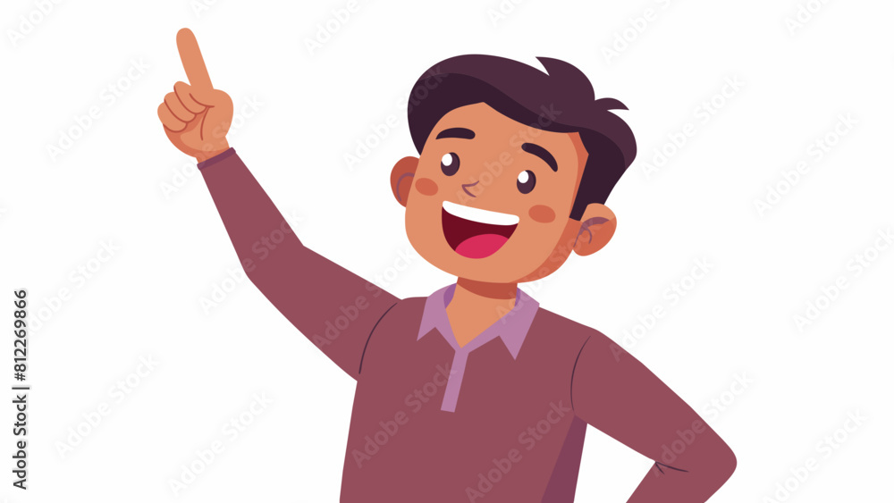 concept of a great idea man with a joyful face cartoon vector illustration concept of a great idea man with a joyful face cartoon vector illustration