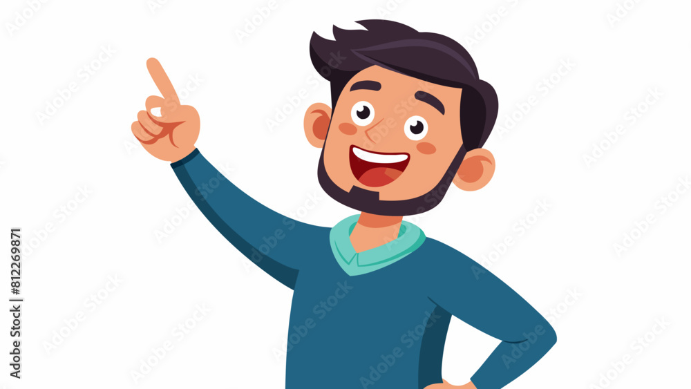 concept of a great idea man with a joyful face cartoon vector illustration concept of a great idea man with a joyful face cartoon vector illustration