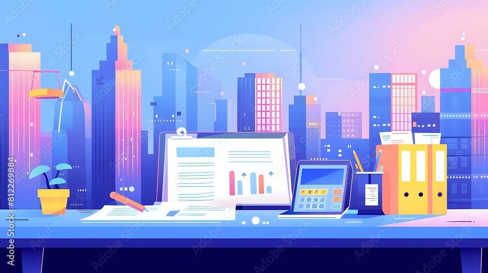 Obraz premium Professional Tax Director Working with Tax Software and Financial Documents