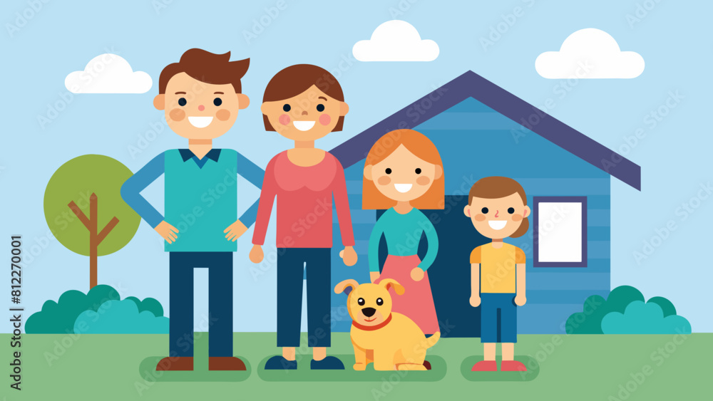 concept of the home of a young happy family dad cartoon vector illustration concept of the home of a young happy family dad cartoon vector illustration