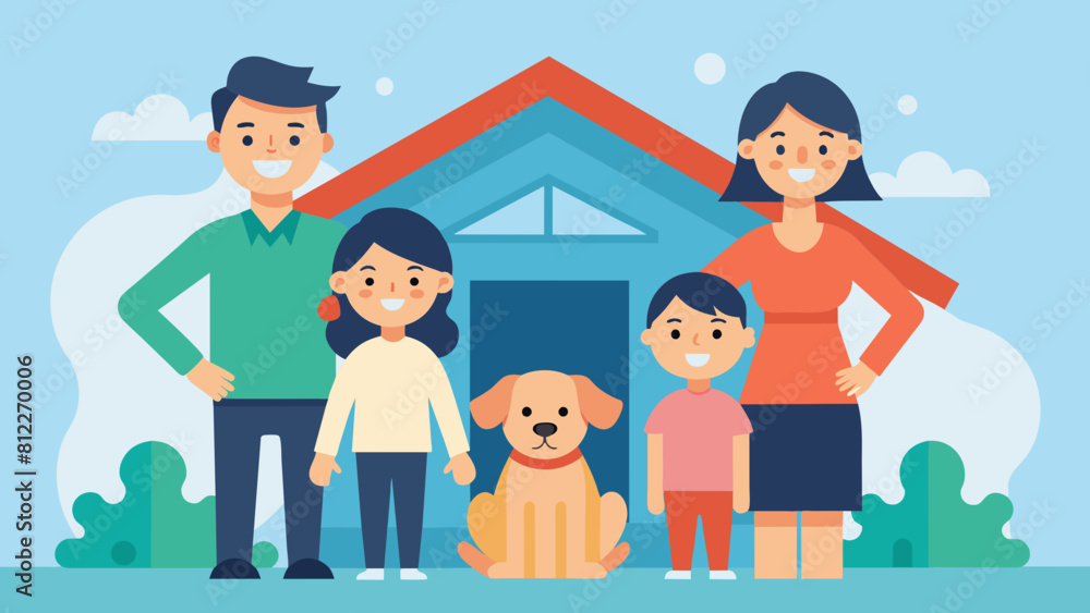 concept of the home of a young happy family dad cartoon vector illustration concept of the home of a young happy family dad cartoon vector illustration