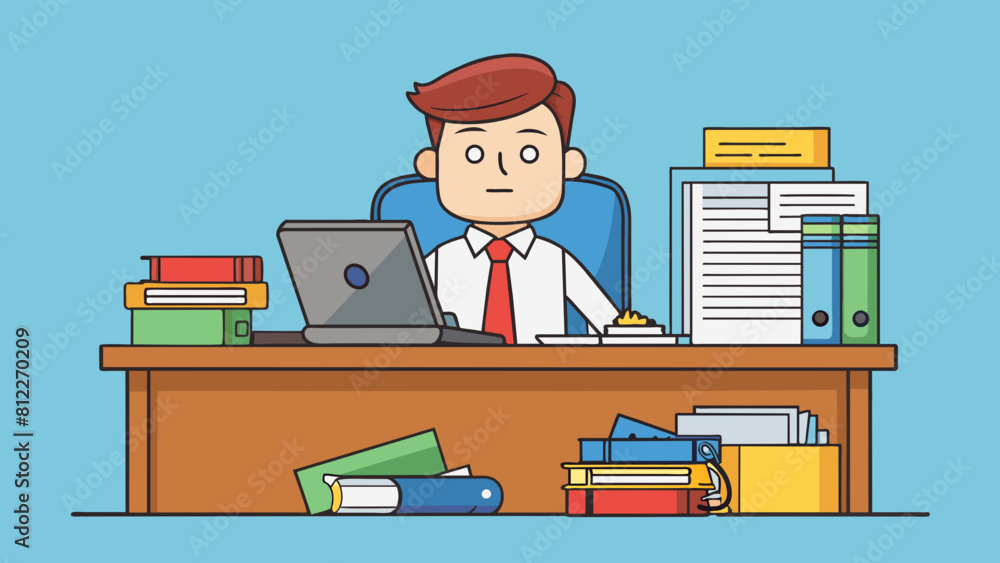 deadlines at work tired office worker man cartoon vector illustration deadlines at work tired office worker man cartoon vector illustration