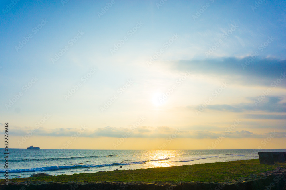 Long Exposure of Soft and colorful sunset Long Exposure of Soft and colorful sunset