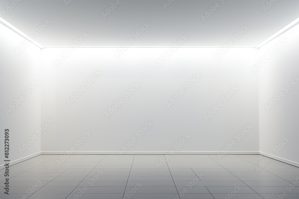 Empty white room with white walls and floor. Empty white room with white walls and floor.