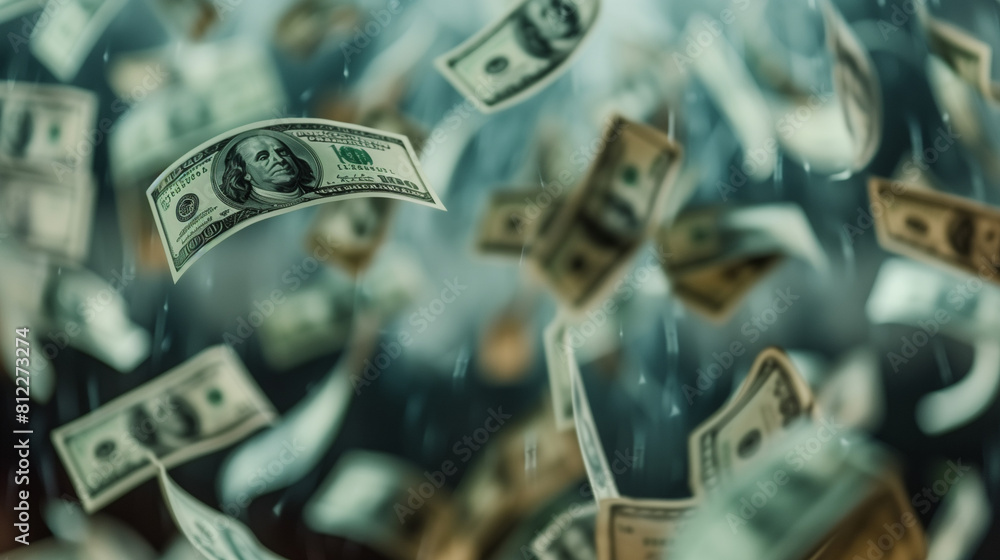 Obraz premium Money Falling From the Sky - Money Stock Videos & Royalty-Free Footage