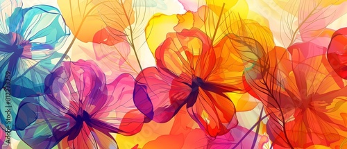 olorful abstract floral background  © Rafa