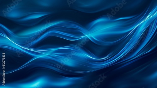 Blue Background With Wavy Lines