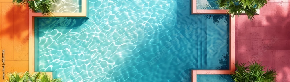 Obraz premium Formulate flat design top view boutique hotel developments theme water color Triadic Color Scheme