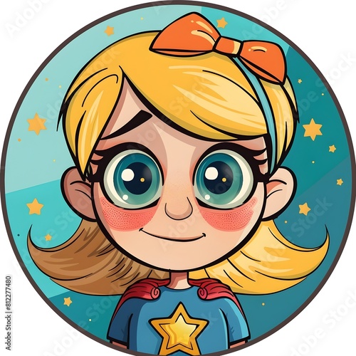 Star Woman Character in Vibrant South Park Style