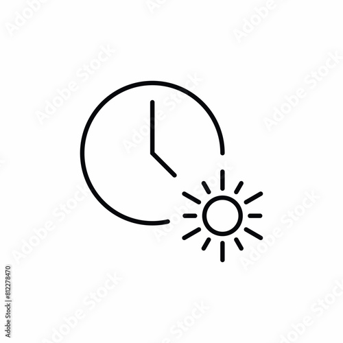 daytime clock time sun icon