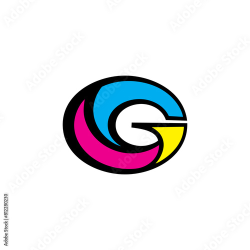  CMYK Letter G Logo Vector 005