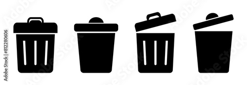 trash bin garbage icon