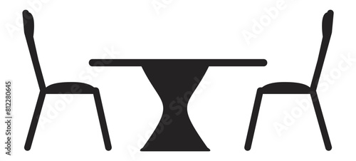 chair and table furniture icon