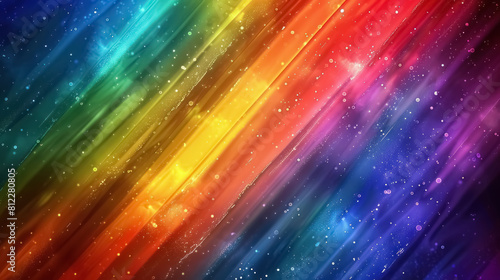 Mesmerizing Rainbow Diagonal Lines with Sparkles  Desktop Wallpaper