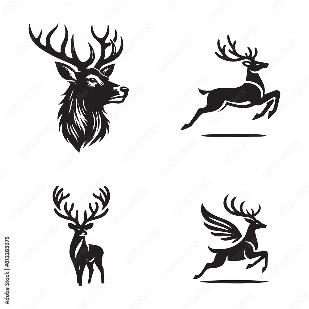 deer silhouette vector icon graphic logo ai generated design deer silhouette vector icon graphic logo ai generated design