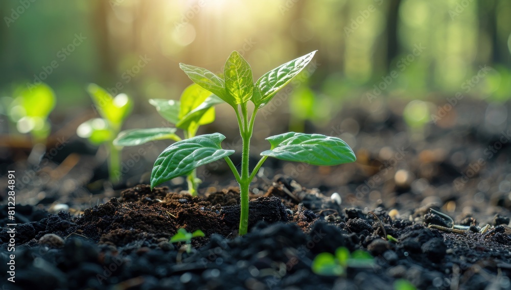 Champion resilience: An image of blank seedlings thriving in challenging conditions, serving as a reminder of nature's remarkable ability to endure and persevere. Champion resilience: An image of blank seedlings thriving in challenging conditions, serving as a reminder of nature's remarkable ability to endure and persevere.