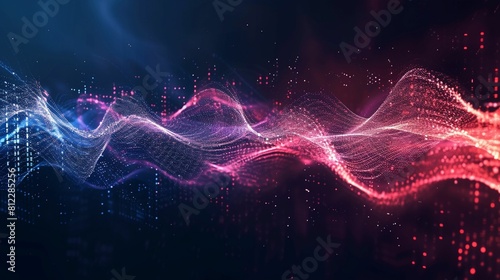 Colorful Wave of Light Illuminating Dark Background