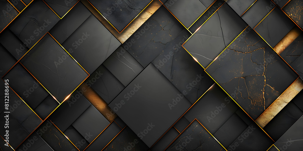 Black and gold luxurious background with checkered Black and gold luxurious background with checkered