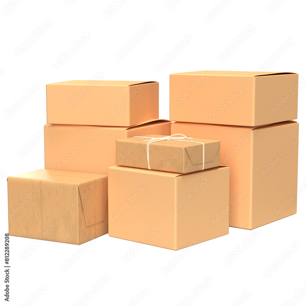 The cardboard box for shipping or cargo concept 3d rendering. The cardboard box for shipping or cargo concept 3d rendering.