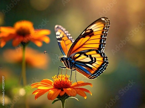 Butterfly Stock Photo, Butterfly, Beauty In Nature, Flower, Generated By Ai