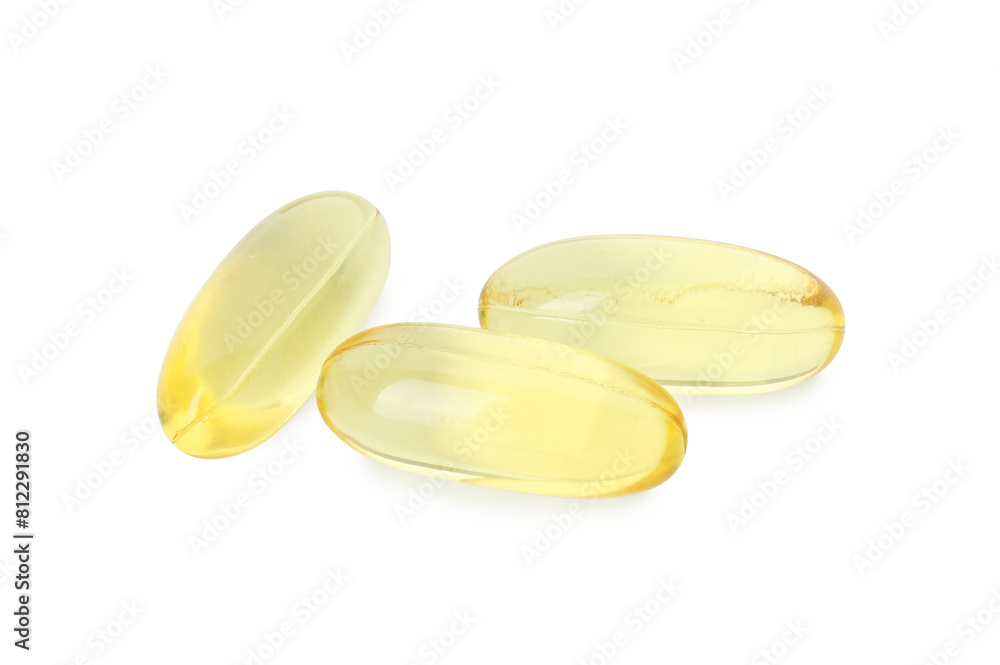 Vitamin capsules isolated on white. Health supplement Vitamin capsules isolated on white. Health supplement